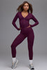 BO&TEE DEFINE LUXE HIGH-WAIST LEGGINGS GRAPE